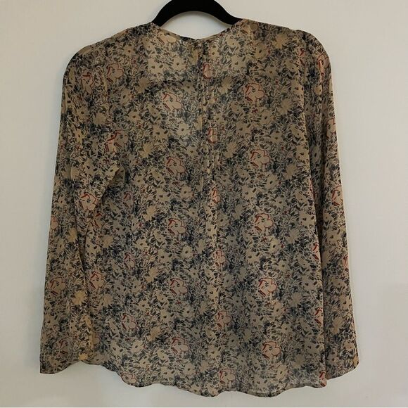 PINS AND NEEDLES Anthropology Multicolor Floral Print Blouse. Size XS - Picture 7 of 9